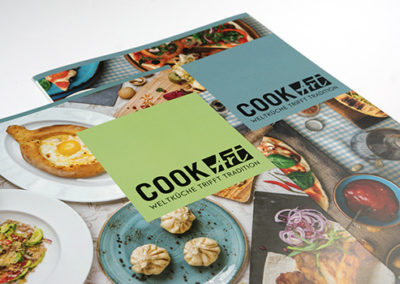 Design der Speisekarte für Restaurant CookArt